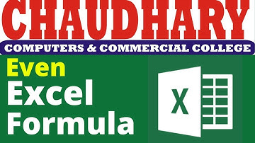 Even Formula in Excel | Even Function | Excel Tips | Excel Formulas | Chaudhary Computers