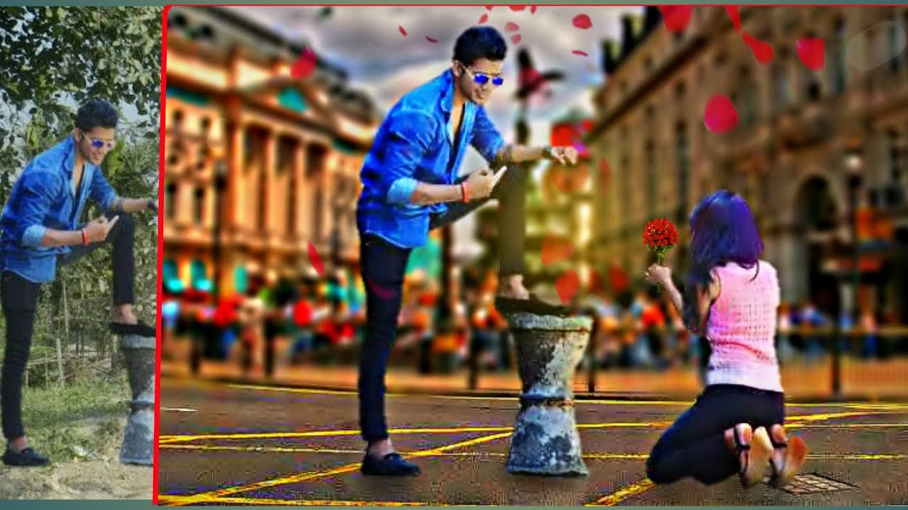 Girl Purposing A Boy PicsArt Tutorial CB Background Awesome