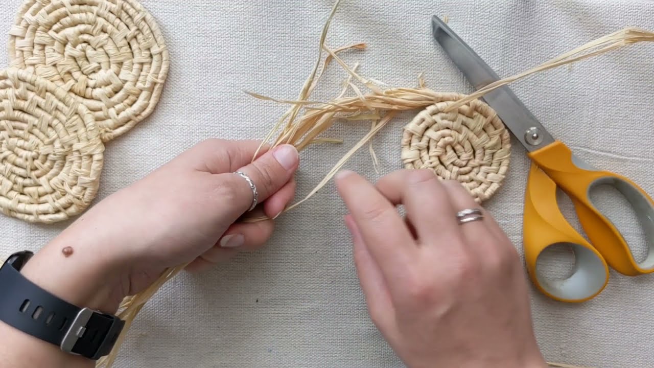 DIY Raffia Coaster Tutorial