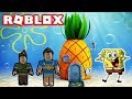 ENCONTRAMOS O MUNDO DO BOB ESPONJA NO ROBLOX E INVADIMOS A FENDA DO BIQUÍNI