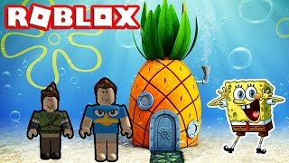 ENCONTRAMOS O MUNDO DO BOB ESPONJA NO ROBLOX E INVADIMOS A FENDA DO BIQUÍNI