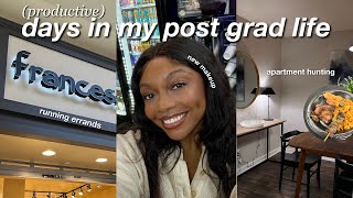 PRODUCTIVE POST GRAD DAYS | apartment tours, shopping, Y2K party, chitchat grwm