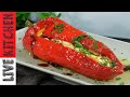 This Greek Recipe has everyone going crazy!! Stuffed red peppers with feta cheese!! Appetizer
