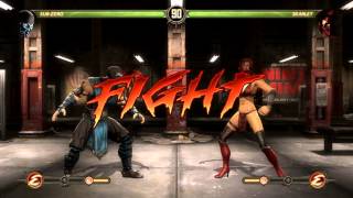 Mortal Kombat Komplete Edition PC gameplay Sub Zero vs Skarlet