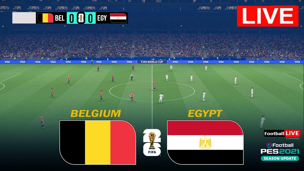 BELGIUM vs EGYPT - FIFA World Cup 2026 group stage | Match Today | Simulation PES