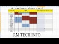 How to make Attendance Sheet in Ms Excel /How to Make Automated Attendance Sheet in Excel -Tutorial