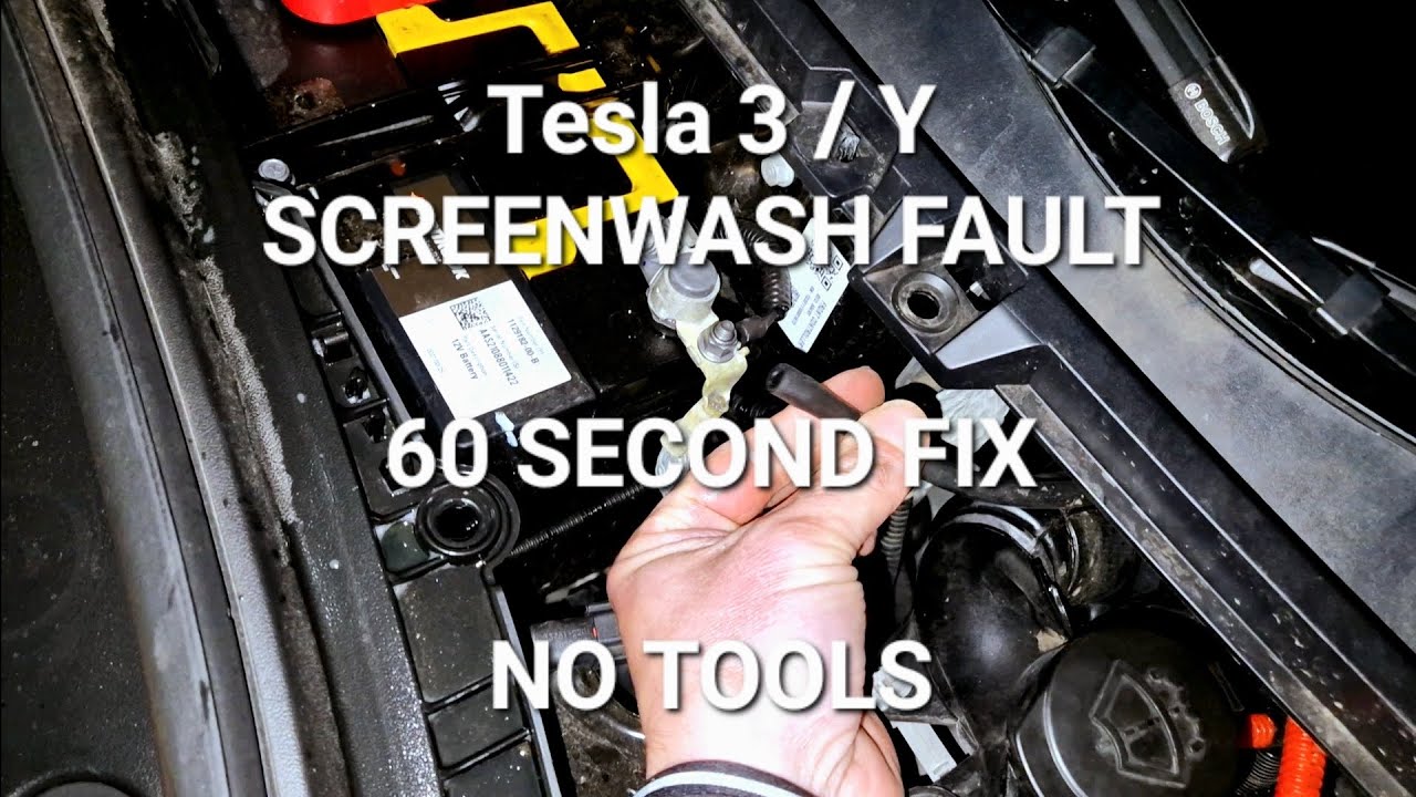 2022 Tesla Model Y Maintenance First Time Adding Windshield Washer
