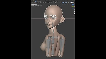 Flower girl Blender 3D Character Timelapse #Shorts