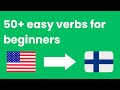 50 easy verbs in finnish language for beginners  learn the most common verbs in finnish language