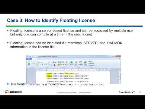 Microsemi Webinar: Libero Licensing Scheme