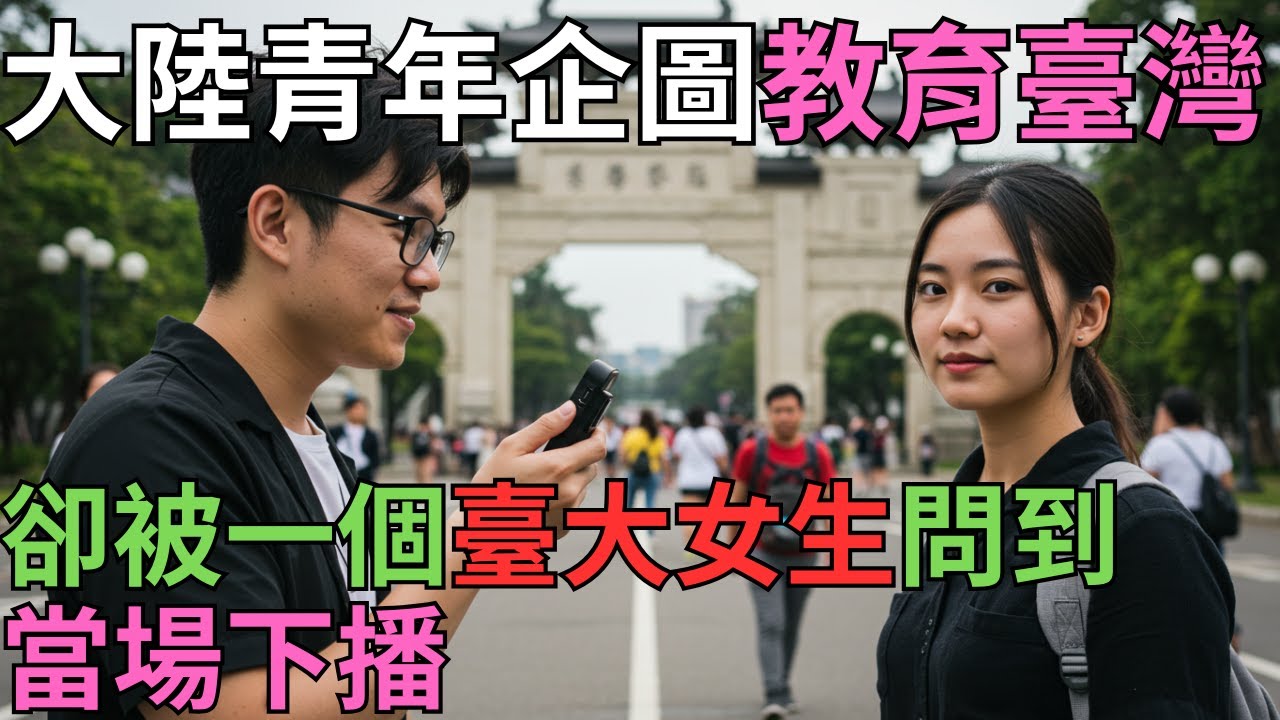 大陸青年企圖“教育”臺灣，卻被一個致命問題問到當場下播，連夜逃離...