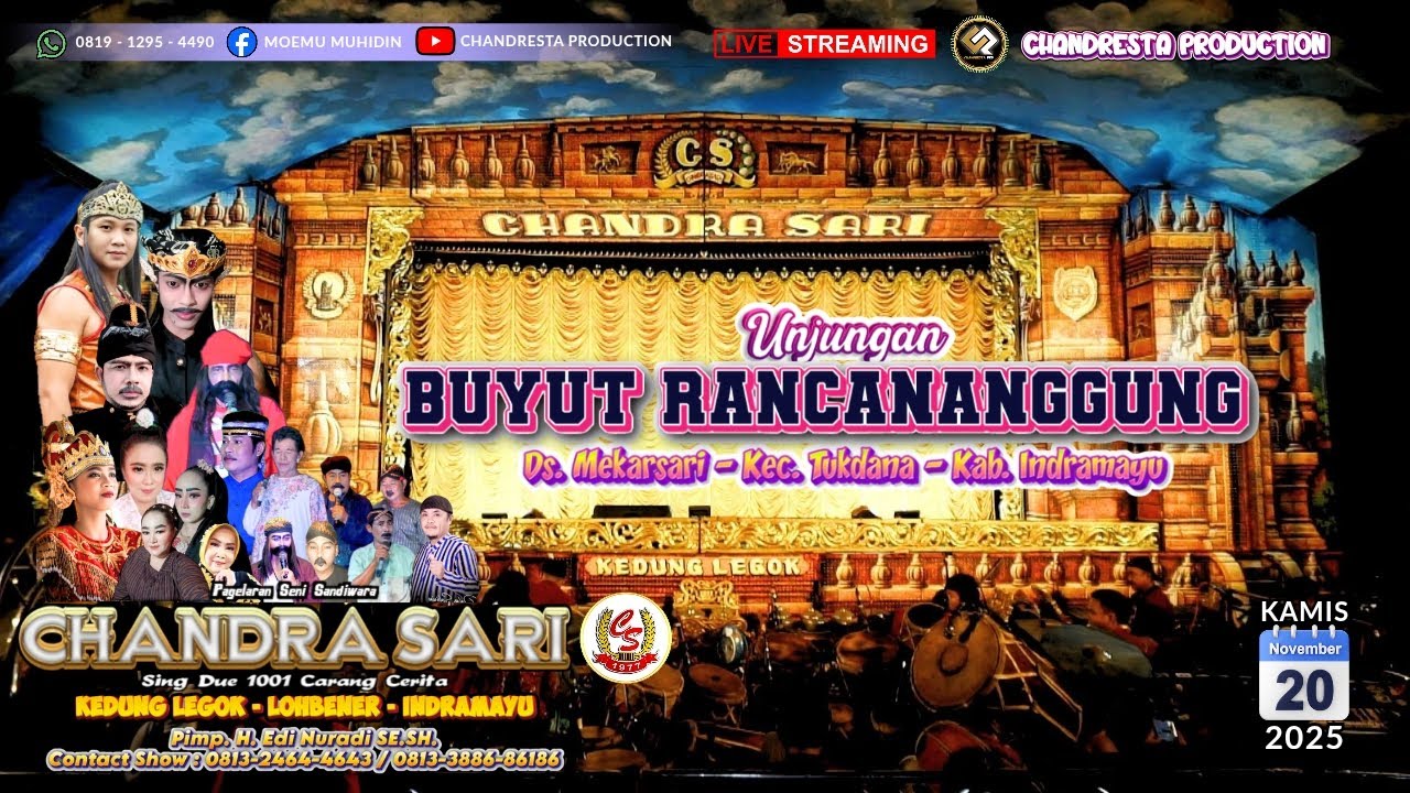 Live Malam Chandra Sari | Unjungan Buyut Rancananggung | Kamis 20 - 11 - 2025 | Mekarsari - Tukdana