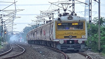 All stoppage 37926/Katwa-Howrah Local train skipping Balagarh railway station outer 90° rail curve