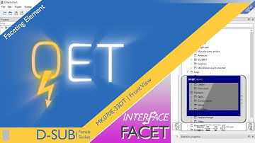 QET QElectroTech, Faceting Element : MK070E-33DT Front View with Interface Facet