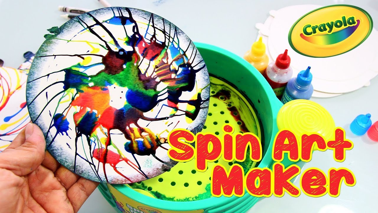 Spin Art Maker  DIY Make Fun Swirly Spin Art Paint Toy For Kids 