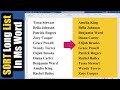 SORT Your Long List in Ms Word Like a Pro!