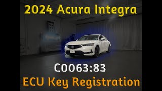 C0063 83 ECU Key Not Registered SRS Unit Acura Integra Honda Accord Civic