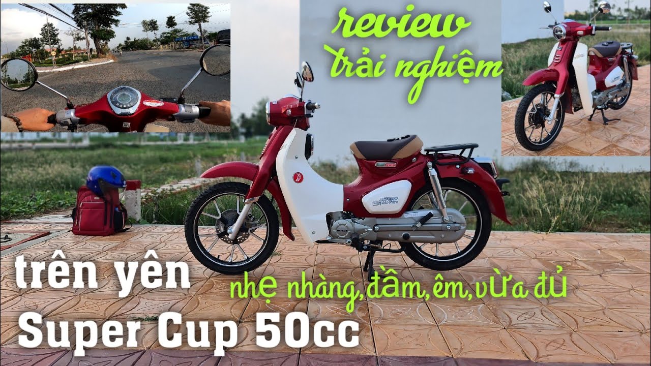 Trên yên Super Cup 50cc, Trải nghiệm nhẹ nhàng,đầm êm vừa đủ với siêu Cup 50 nhãn hiệu Detech
