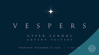 Newton Country Day Upper School Vespers 2025