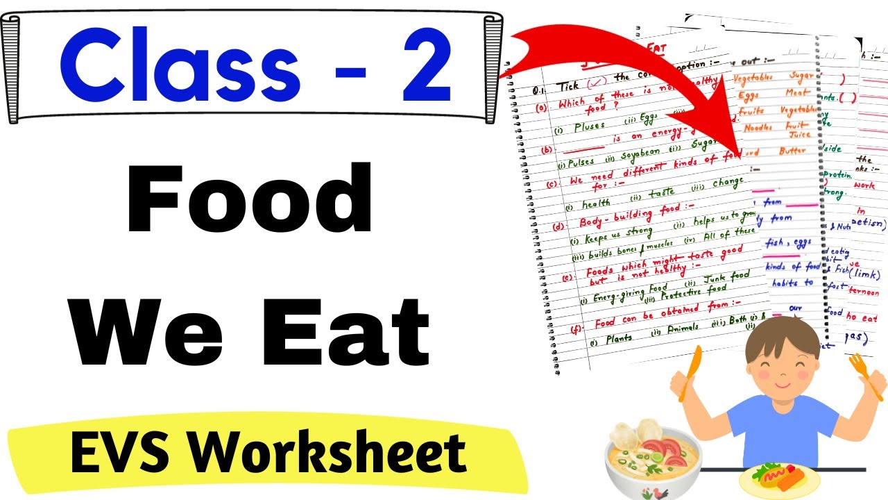 Food We Eat Worksheet For Class 2 EVS Worksheet For Class 2 EVS For 