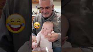 Don&#39;t miss this too cute baby video! - Big Daddy #shorts #youtubeshorts  #baby #justlaugh