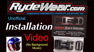 Rydewear helmet quick release strap buckle clip install- no background music