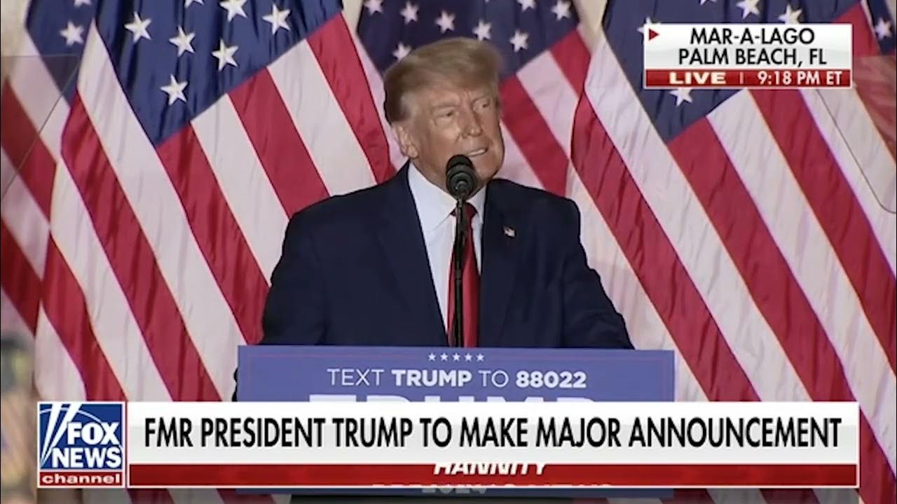 An edit for Trump's announcement to run for president 2024 YouTube An edit for Trump's announcement to run for president 2024 YouTube