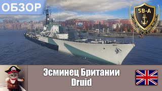 Обзор эсминца Британии Друид / DD Druid World of Warships - Wows