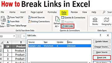 How to Break Links in Excel - 13. break link of paste data in excel