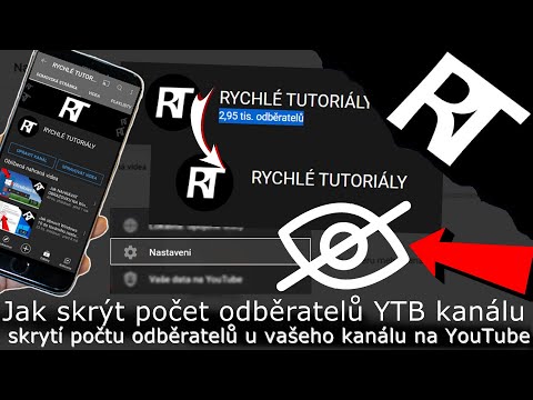 Jak skrýt/schovat počet odběratelů YouTube kanálu – skrytí odběrů (tutoriál)