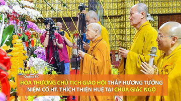 TP. HCM: HÒA THƯỢNG CHỦ TỊCH GIÁO HỘI thắp hương tưởng niệm cố HT. Thích Thiện Huệ tại chùa GIÁC NGỘ