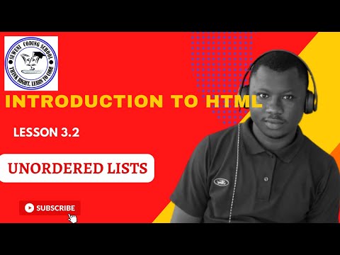 Lesson 3.2:  Unordered Lists