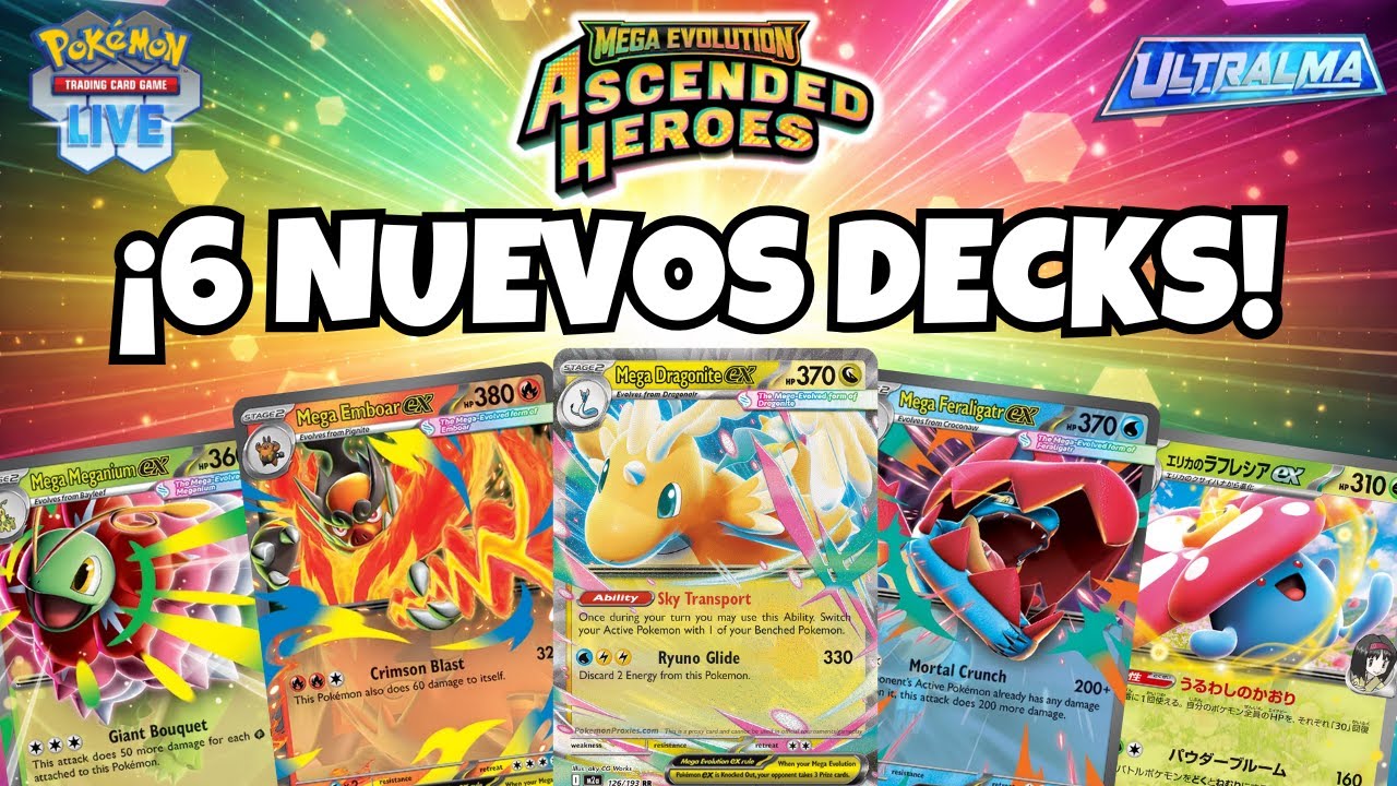6 NUEVOS DECKS PARA ASCENDED HEROES! / ASCENSO HEROICO! [ POKEMON TCG LIVE ] [STANDARD]