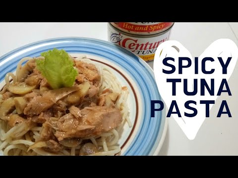 SPICY TUNA PASTA   TIPID PASTA USING CENTURY TUNA