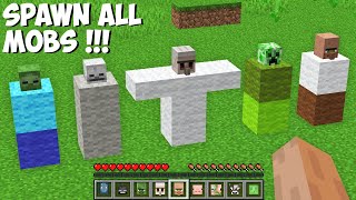 New SECRET WAY TO SPAWN ALL MOBS in Minecraft ! HOW TO SUMMON MOB !