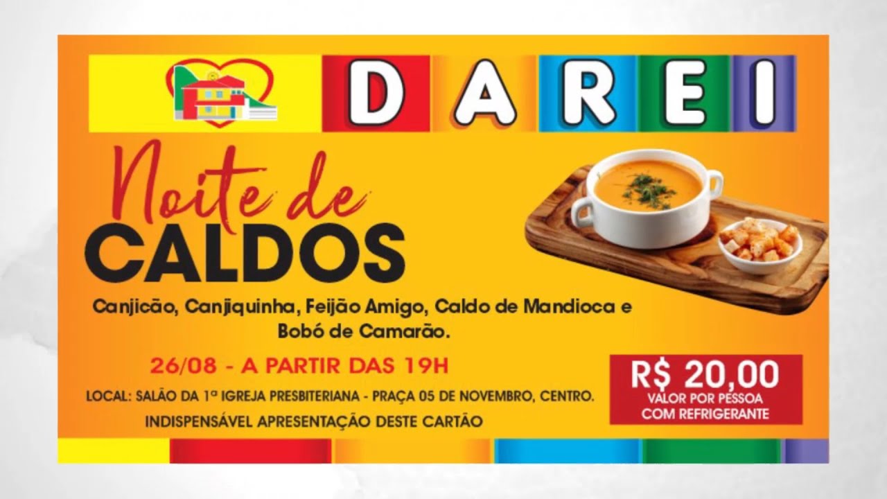 DAREI promoverá festival de caldos em Manhuaçu - YouTube