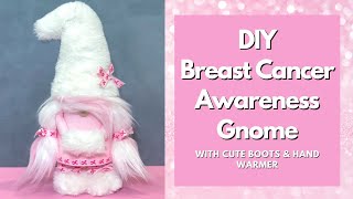 Breast Cancer Awareness Gnome/DIY Gnome/No Sew Gnome/Girl Gnome