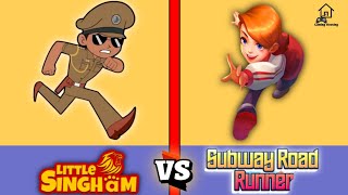 Can Little Singham Defeat Subway Epic Runner !!! | Best Running Game screenshot 1