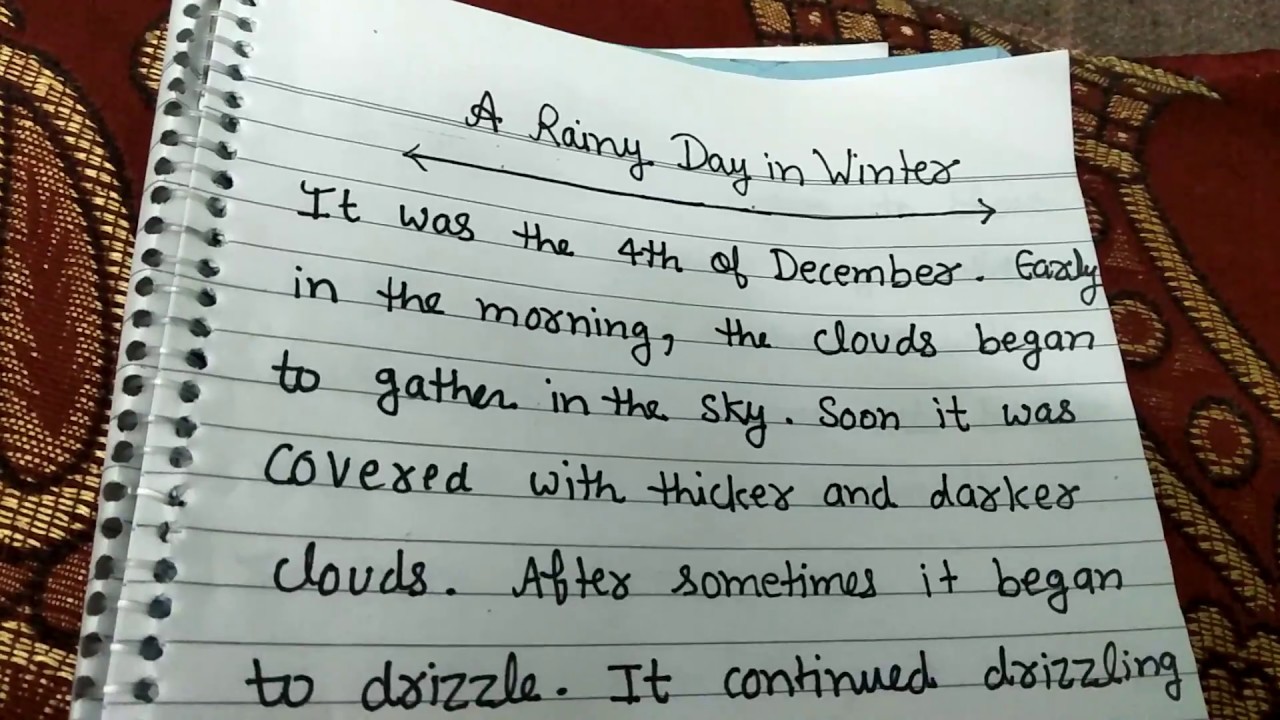 essay on a rainy day for class 1