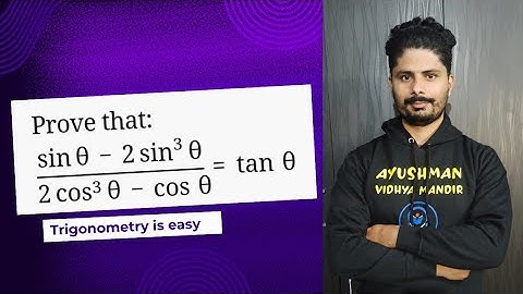 Prove that sin theta - 2 sin cube theta / 2 cos cube theta minus cos theta = 10 tetha