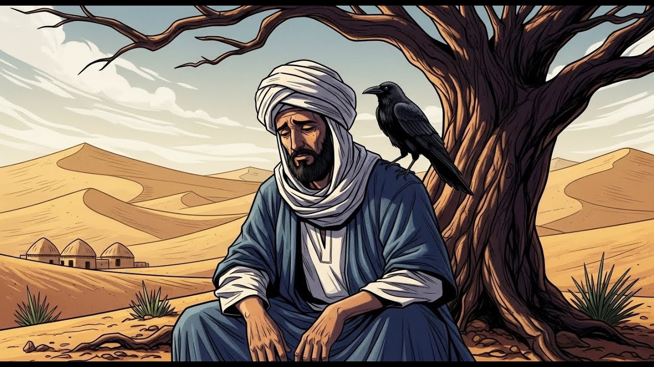 قصة الرجل الفقير الذي طردته زوجته، فعاش مع غراب علّمه سرًّا جعله أغنى رجل في القرية