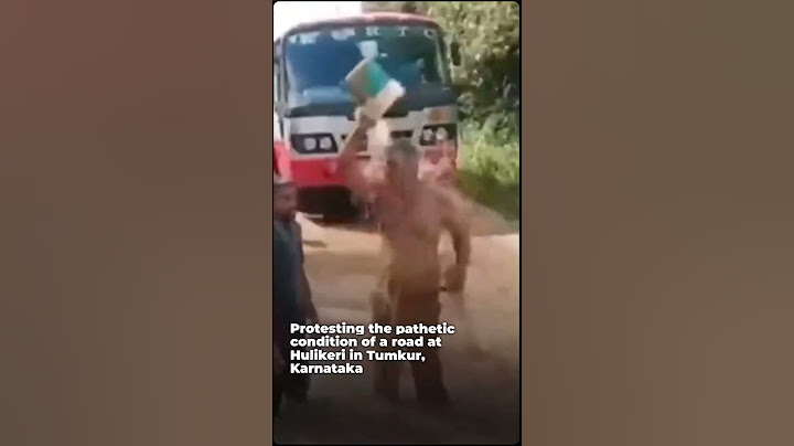 Watch: Unusual protest against potholes in Karnataka
