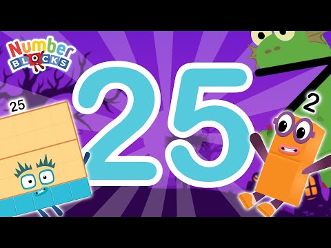 Numberblocks Halloween Magic Run - Numberblocks 2 to find 25