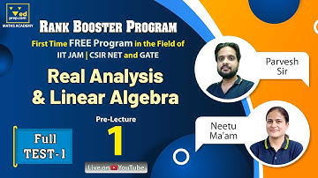Rank Booster Program | Real Analysis | Linear Algebra | CSIR NET | IIT JAM | GATE | Maths Academy