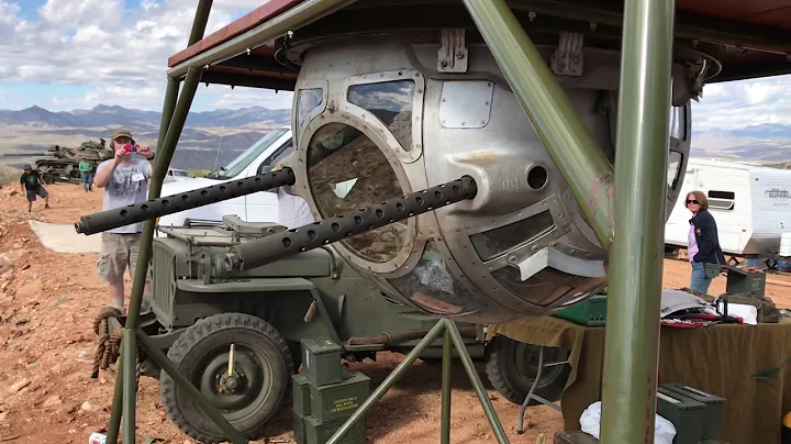 Ball turret live fire at the Big Sandy machine gun...