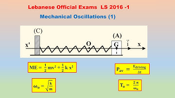 Mechanical oscillations - Lebanese Official Exams  [LS   (2014  -1)]