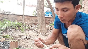 Cá lóc nướng chui chấm muối ớt 🌶/(video 26)grilled snaked head fish  with salt and chilli