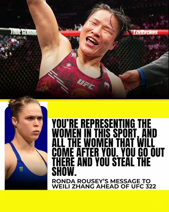 Ronda Rousey sending love to Weili Zhang ahead of UFC 322.🤔🤔