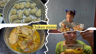 Chiken momo ra soup banayako mitho vayo #viral #foodvideos #pokhara #tiyanamom #longvideo #myagdi