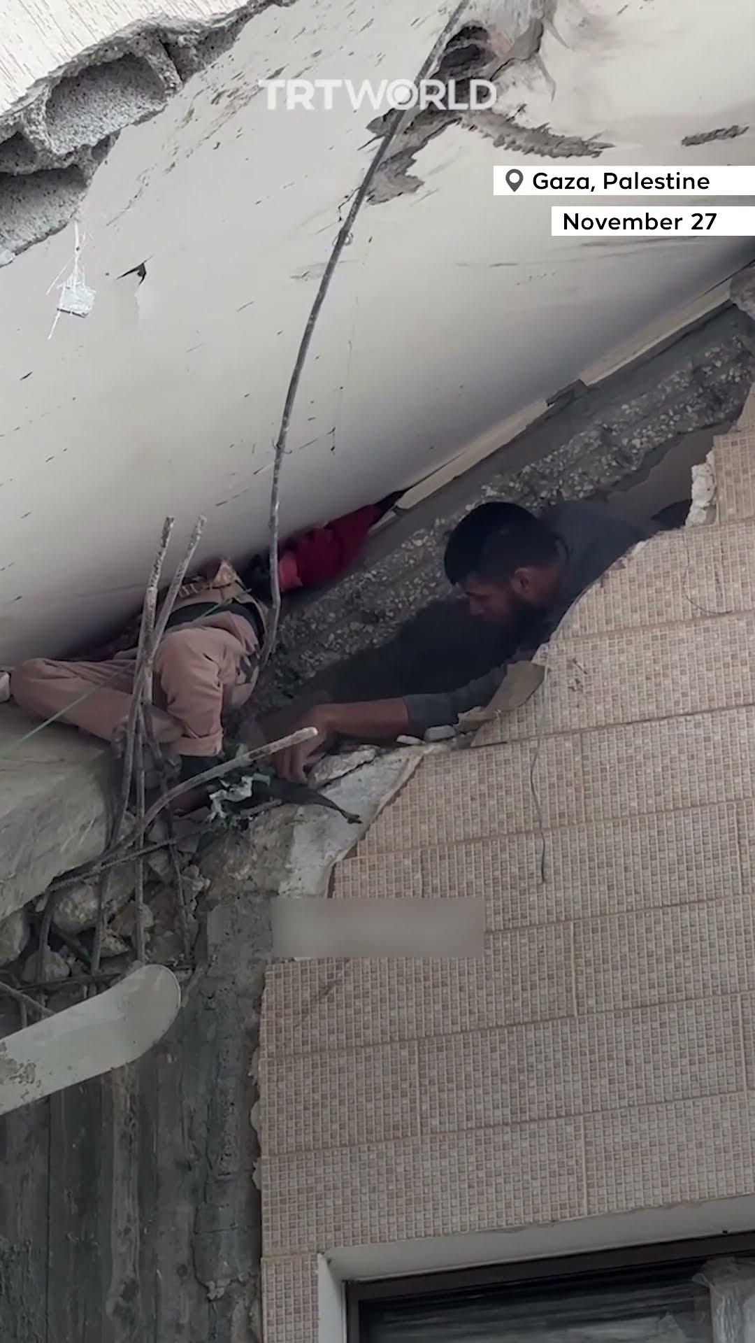 Palestinian girl's body found among rubble after Israeli strike in Gaza